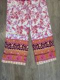 FLOWY BORDER PRINT PANT W/ DRAWCORD