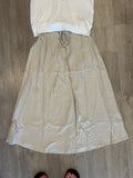 PULL ON SKIRT W/ FRONT PLEAT