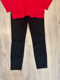 AUDREY PULL ON ANKLE LEGGING W/ELASTIC- JetBlack