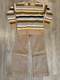 L/S CREW NK STRIPE SWEATER