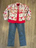 SHORT SLEEVE U NECK TOP-Raspberry