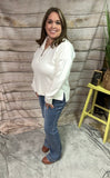 Lulu-B Half Zip Pullover- CRM