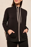 L/S MOCK NECK CARDIGAN/PULL ON ANKLE PANT W/ZIP PKTS