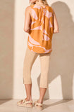 SLVLESS BLOUSE W/ TIE- Tea Rose