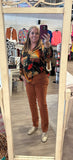 Black Multi Print Top