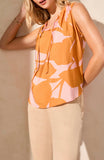 SLVLESS BLOUSE W/ TIE- Tea Rose