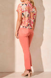 S/S TOP W/BUTTONS & TIE FRONT
