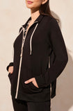 L/S MOCK NECK CARDIGAN/PULL ON ANKLE PANT W/ZIP PKTS