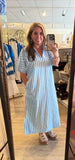 Blue Stripe Maxi Dress D29580