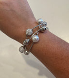 Beaded/Link Bracelet w/ Pearls