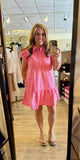 Pink Stripe Layered Dress G15662