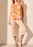 SLVLESS BLOUSE W/ TIE- Tea Rose