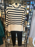 Stripe Turtle Neck Sweater