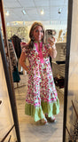 Berry Mix Tiered Floral Midi Dress G15465