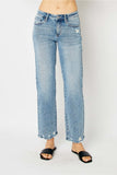 MID RISE MEDIUM WASH DESTROY STRAIGHT