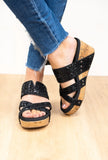 Corky’s Black Sparkler Wedge