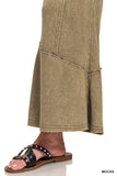 Rust Exposed-Seam Flare Hem Pants