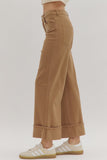 Camel Mid-Rise Ankle Pant P27856
