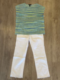 SOPHIA MICRO FLARE CROP JEANS W/RELEASED HEM