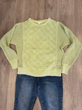 L/S DOLMAN CREW NK SWTR W/SPECIAL WASH-Lt. Pistache