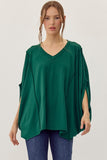 Hunter Green Loose-Fit Tunic Top
