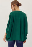 Hunter Green Loose-Fit Tunic Top