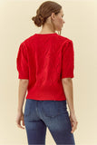 Red Crochet Sweather