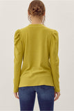 Avocado Ribbed U-Neck Top