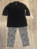 Lulu-B V-Neck Tunic- BLK