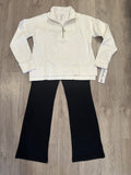Lulu-B Half Zip Pullover- CRM