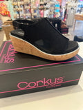Corky’s Carley Too Wedge- Black Corduroy