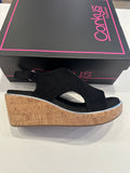 Corky’s Carley Too Wedge- Black Corduroy