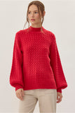 Red Cable Knit Sweater
