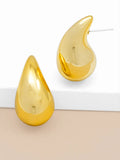 Metal Chunky Crescent Drop Earring