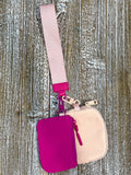 Dual Pouch Wristlet Keychain