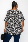 Black Animal Print Tunic
