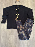 L/S CREW NECK TOP W/BUTTONS