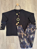 L/S CREW NECK TOP W/BUTTONS