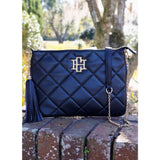 Madelyn Clutch/Crossbody Black Quilted Ld P38806