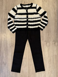 FLATTEN IT PULL ON ANKLE PANT W/BK SEAM- Black