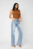 HIGH WAIST FRONT YOKE RETRO WIDE LEG JB88673
