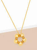 Lucite Covered Flower Charm Chain Necklace