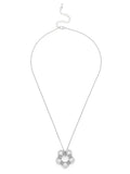Lucite Covered Flower Charm Chain Necklace