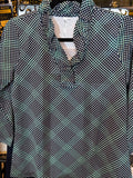 Ruffle Neck 3/4 Sleeve Top