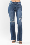 Mid Rise Hand Sand & Destroy Bootcut