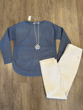 LuLu-B Periwinkle Sweater w/ Front Pockets