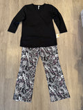 Lulu-B 29” Inseam Pant-Black/Pink