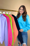 Lime Hooded Quarter Zip Pullover