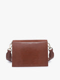 Brown Crocodile Embossed Crossbody
