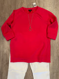 3/4 SLV RAGLAN TOP W/SIDE SLITS